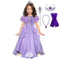 thumbnail image 1 of Disfraz de la película de Disney para niña, vestido de Princesa Sofía, Blancanieves, Reina de la nieve, Elsa, Bella, Rapunzel Fivean unisex, 1 of 2