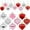 *New--Multicolor, variant on 36Pcs Red & Gold Heart Christmas Baubles Set, Glitter Hanging Decor with Love-Themed Tags, Romantic Ornaments for Couple’s Xmas Tree & Valentine’s Day Dinner Table Decoration