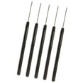thumbnail image 3 of 5 Pcs Draw Hook Threader Crochet Tools - Black, as described, 3 of 5