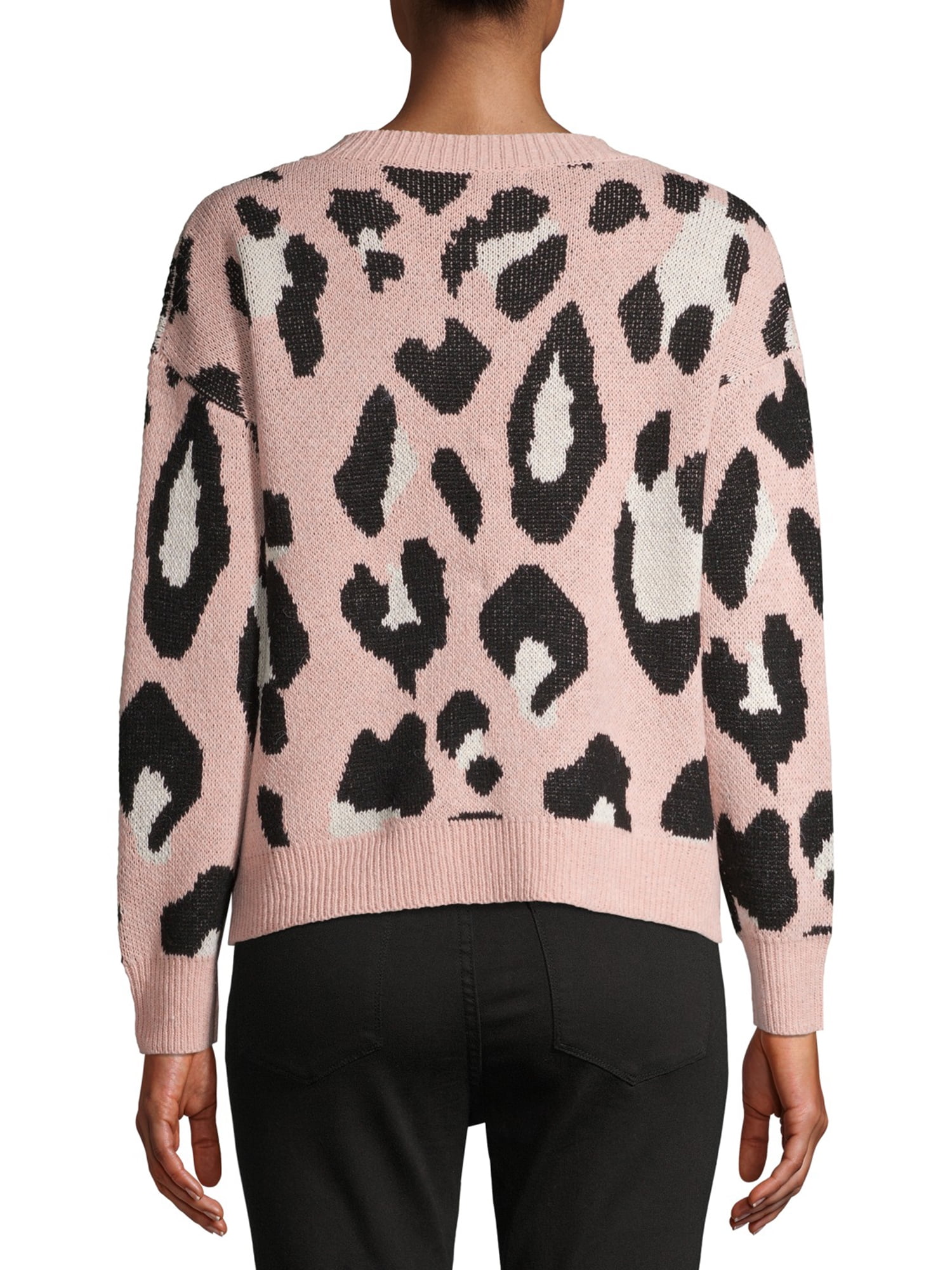 Dreamers by debut women's leopard print sweater Clearance