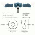 thumbnail image 4 of Eoumupi Adjustable Memory Foam Travel Neck Pillow with Cooling Removable Cover,Blue,1 Count, 4 of 7