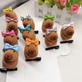 thumbnail image 4 of Osdhezcn Pack of 5 Cartoon 3D Capybara Plush Hairpins Fashionable Animal Hair Clip, 4 of 20