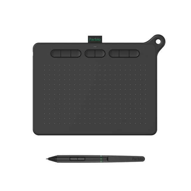 Tableta Digitalizadora Parblo Ninos M Black Dibujo 9x5 Pulgadas Negra