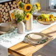thumbnail image 4 of Sage Green Black Women Round 13 Inch Placemats Set of 8, Spring Eucalyptus Brown Wooden HeatResistant Non Slip Place Mats for Dining Table, Wipeable Braided Kitchen Table Mats for Housewarming, 4 of 9