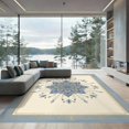 thumbnail image 2 of ODIKA 8'x10' Ultra-Soft Area Rug, Solid Field Nautical Large Navy Interlocking Bblue Extra Boho Playful Expressive None Washable, Bare feet friendly, Silk-Touch for Bedroom, Under Sectional, 2 of 7