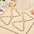 thumbnail image 4 of 4Pcs 2 Styles 201 Stainless Steel Cuban Link Chains & Alloy Boot Strap Chains with Spring Gate Rings and Lobster Claw Clasps Antique Silver & Platinum 345~350mm 2pcs/style, 4 of 5