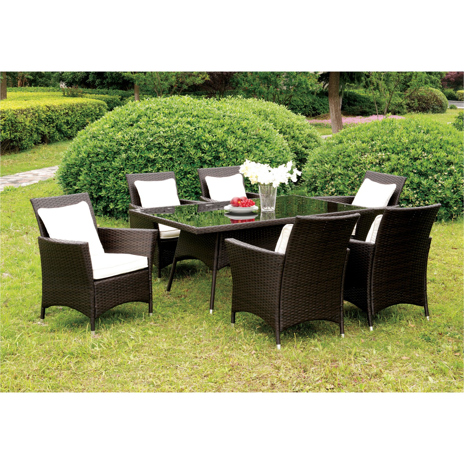 Furniture of America Karrot Contemporary Outdoor Dining Arm Chair - image 5 of 7