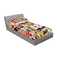 thumbnail image 2 of Ambesonne Japanese Fitted Sheet & Pillow Sham Set, Sushi Roll Colored, Twin, Multicolor, 2 of 2