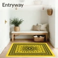 thumbnail image 3 of ODIKA 2'x3' Machine Washable Non-Slip Area Rug, Sunburst Medallion with Interlocking Petal Motifs and Art Detailing High Traffic Rug, Yellow, 708123, 3 of 7