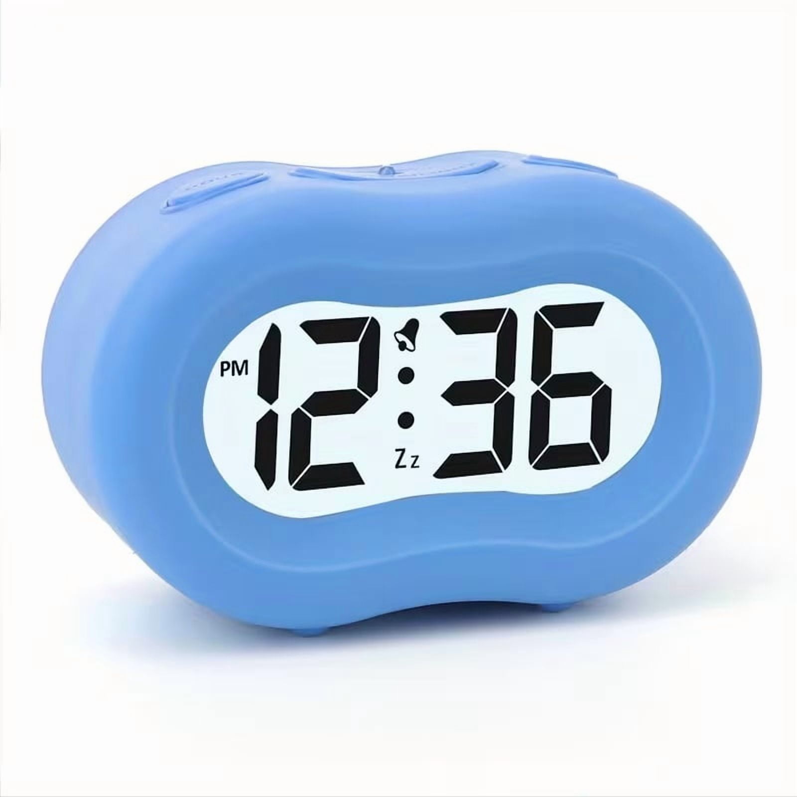 Portable Smart Alarm Clock with Night Light Dimmer, Snooze, Compact for Bedroom Travel Home