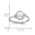 thumbnail image 3 of Real 14kt White Gold FW Cultured Pearl and Diamond Ring Size: 7; for Adults and Teens; for Women and Men, 3 of 5