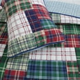 thumbnail image 6 of Tartan Plaid Quilt Set 3Pcs Bedding Set Bedroom Bed Reversible 100% Cotton Full/Queen Size, 6 of 8