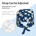 thumbnail image 3 of Yiaed Daisies Flowers Print Turban Hat for Women Men Comfortable Adjustable Cleaning Working Cap with Sweatband, 3 of 4
