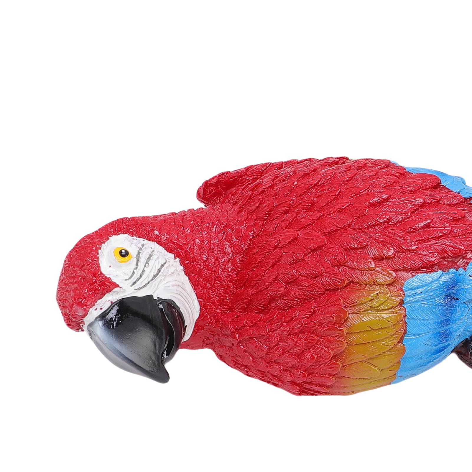 NFTIGB Realistic Hanging Parrot Wall Decoration Flat Back High Strength Resin Statue Figurine for Outdoor Lawn Garden Patio Decor, Right Side Red, 13.78 inches / 35.0 cm