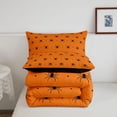 thumbnail image 5 of Homewish Simple Halloween Spider Full Size Comforter Sets,Tiny Bug Print Bedding Comforter Set,Orange Black,Black Reversible,3 Pieces,1 Comforter and 2 Pillowcases, 5 of 7