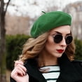 thumbnail image 4 of Minzimin French Beret Vintage Beret Hats for Women Solid Color Classic French Beret Hats Winter Warm Cap for Women, 4 of 8
