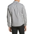thumbnail image 2 of DKNY Mens Shirt Black Small Plaid French Placket L/S Button Down   White S, 2 of 4