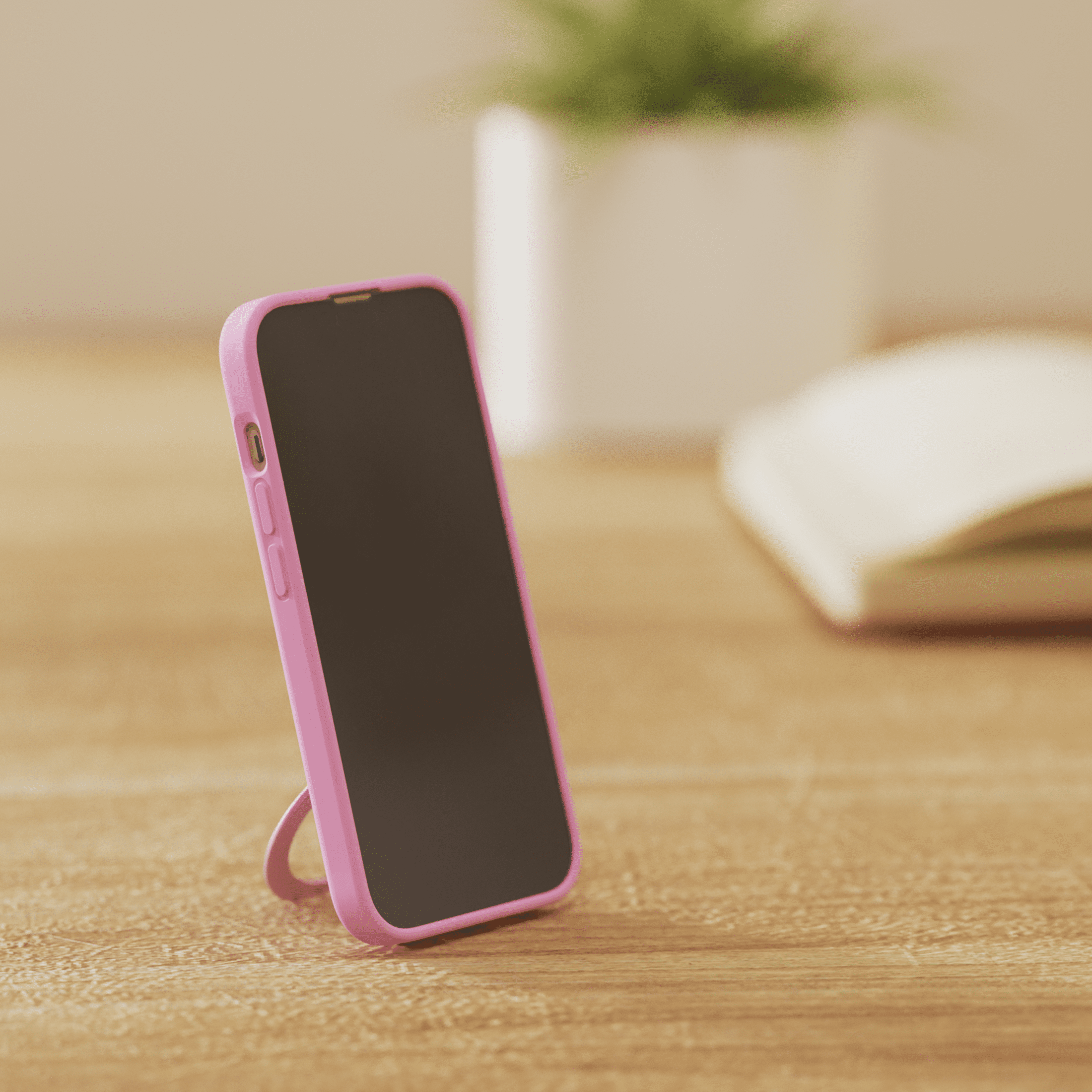 Onn Ringstand MagSafe Compatible Phone Case with 360 Kickstand for iPhone 16E/15/14/13 - Pink