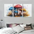 thumbnail image 3 of JRXY Colorful Mushrooms Art Wall Decor Oil Painting 12x16in x3 12x16x3pcs, 3 of 4