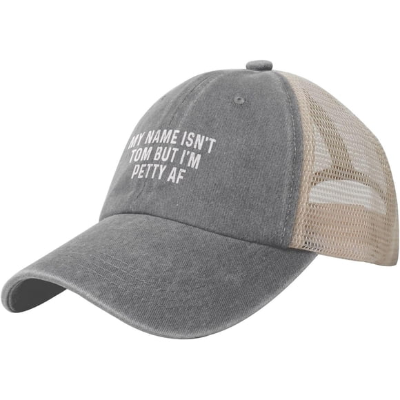 Mon Nom n'Est Pas Tom Mais Je Suis Petit Chapeau, Casquettes en Maille Ajustables, Chapeau Rétro Délavé