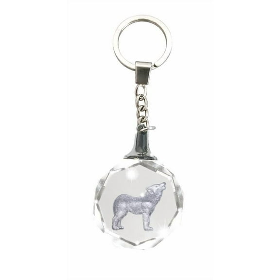Crystal Silhouette Keychain - Wolf by Deluxebase. Unique Crystal Key Holder Gift & Accessory