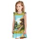 thumbnail image 1 of Fotbe Cartoon Mushroom House Vestido de Dormir para Niñas de 3 a 10 Años, Mangas Cortas, Estilo Princesa, Pijama Camisón con Mangas Voladas-Small, 1 of 6