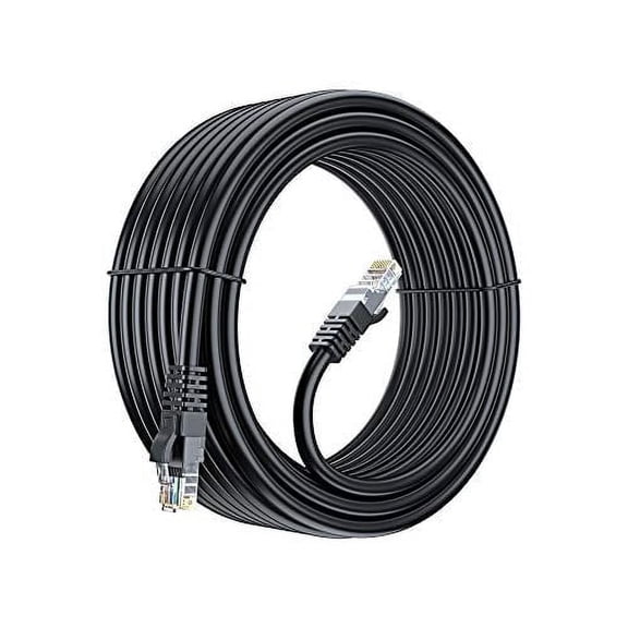 Cat 6 Ethernet Cable 30 Ft, 100% Pure Copper, Cat6 Cable LAN Cable, Internet Cable, Patch Cable and Network Cable - UTP (Black) 30 Feet