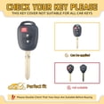 thumbnail image 2 of Key Fob Cover Compatible with Toyota Corolla Cross 4Runner Tundra Tacoma 2016-2024 Keychain Case Holder Protector,1, 2 of 6