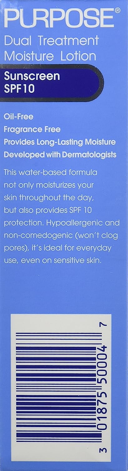 Purpose Dual Treatment Moisture Lotion SPF 10 4 oz, 8 Pack