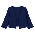 thumbnail image 6 of Jxximdong Fashion Coat for Women, Spring and Summer New Solid Color Short Suit Jacket Trendy Cardigan Top, Women's Coats Blue, 6 of 9