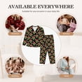 thumbnail image 7 of Salouo Frogs In Mushroom Hats Pattern Women's Pajamas Set Long Sleeve Button Down Sleepwear Soft Pj Lounge Sets for women 2 Piece Pjs Set with Long Pants-Small, 7 of 7