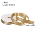 thumbnail image 2 of Uxcell Satin Ribbon Grosgrain Solid Silk Wedding Bouquet Ribbon for Valentine's Day Gift Wrapping Cake Box Bows Gold-1" x 25 Yard, 2 of 7