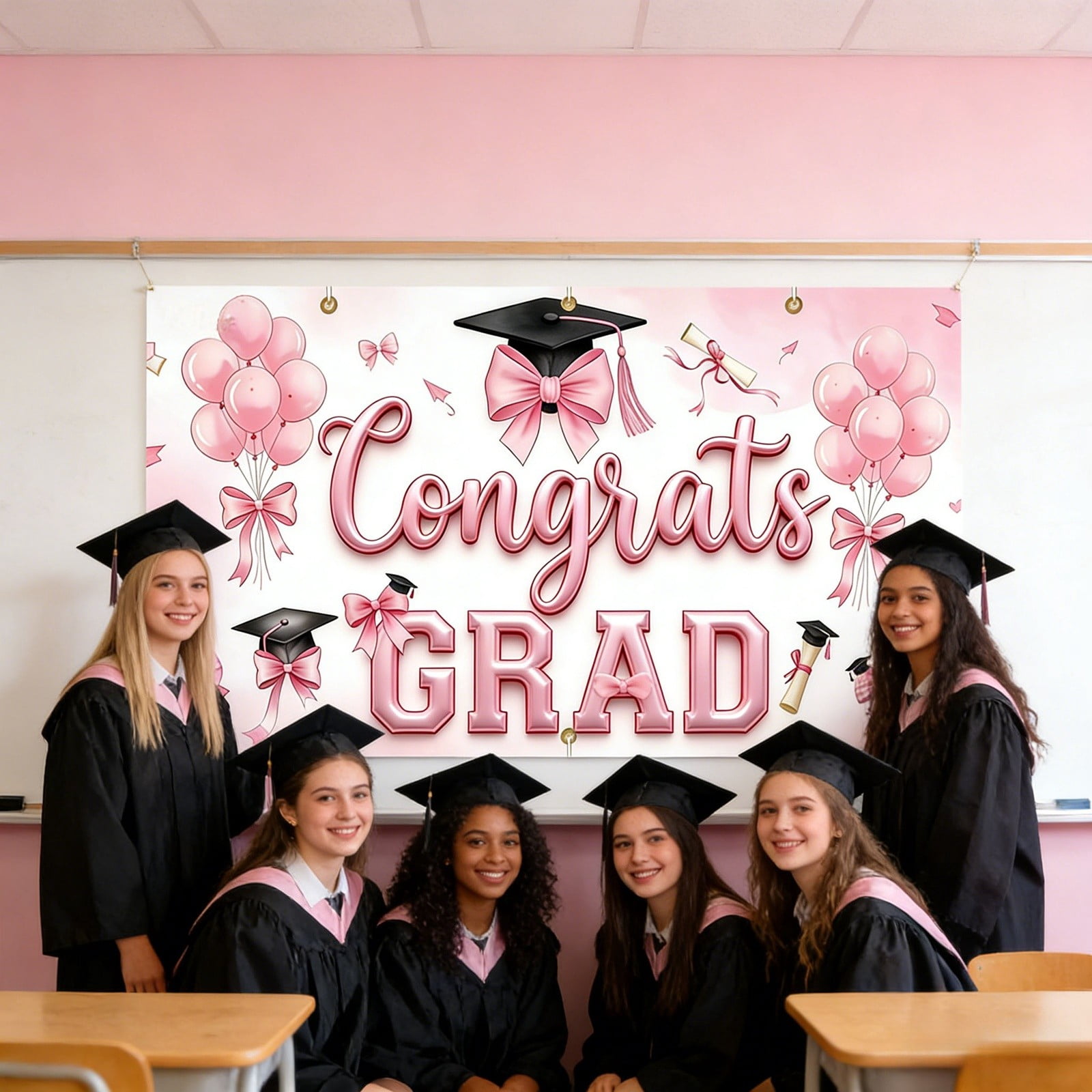 Win s Way Class Of 2026 Graduation Banner Congrats Grad Double Outdoor Indoor Party Decoration