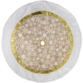 thumbnail image 2 of Northlight 48" White and Gold Snowflake Christmas Tree Skirt, 2 of 5