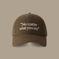 thumbnail image 2 of GDREDA Caps for Men Big Head Round Baseball Cap Four Seasons Embroidered Face Small Wide Curved Cap，Coffee, 2 of 3