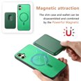 thumbnail image 3 of Allytech 2 in 1 Detachable Wallet Case for Samsung Galaxy A05, [Thin & Light] [Compatible with MagSafe] Luxury PU Leather Card Holder Soft Bumper Shockproof Anti-Scratch Magnetic Case, Green, 3 of 11
