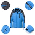 thumbnail image 4 of Tyhengta Mens Waterproof Ski Snowboard Jacket Windproof Winter Mountain Snow Coat Blue L, 4 of 8