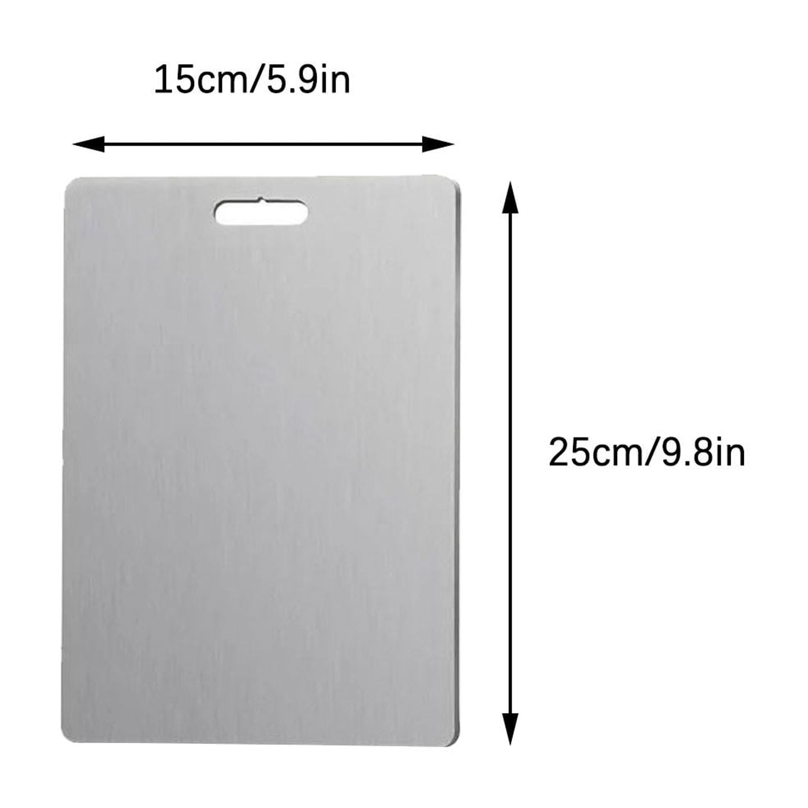 Snmubt Titanium Cutting Board - 100% Pure Titanium Cutting Boards for Kitchen - Double Sided Food-grade Titanium Cutting Mat, Titanium Cutting Boards for Meat Fruit & Vegetable (F, Iron)