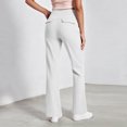 thumbnail image 7 of Womens High Waisted Yoga Pants Straight Leg Leggings Petite Regular, Side Pockets, Slim Fit, Solid Color, Women's Yoga Legging, Bell Bottom,Work Lounge Daily, 7 of 7