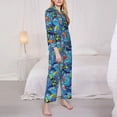 thumbnail image 3 of Haiem Hawaiian Style Pattern Women’s Long-sleeve Sleepwear,Sleepwear Set,2-piece Loungewear Set,Soft PJs Comfy Nightwear with Pockets-XX-Large, 3 of 7