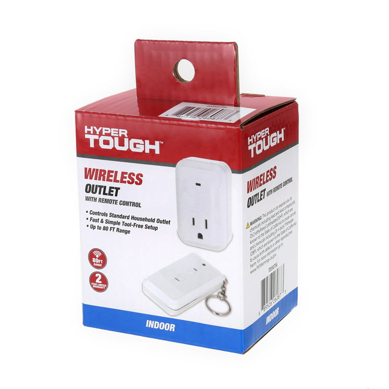 Hyper Tough Indoor and Outdoor Wireless Remote Control Outlet 