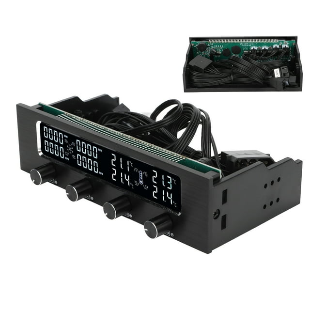 Ccdes Fan Speed Controller,PC Fan Controller Adjustable Speed LCD Display Temperature Controller With Screws Stickers For Graphics CPU Cooling,Computer Fan Controller