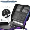 thumbnail image 4 of FORMRS Zipper Binder with Shoulder Strap 2-inch Ring 500 Sheet Capacity File Bag, Purple Mushrooms Pattern, 4 of 5