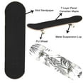 thumbnail image 2 of Skateboards for Beginners Seamless white exotic leaves 31"x8" Maple Double Kick Concave Boards Complete Skateboards Outdoor for Adults Youths Kids Teens Gifts, 2 of 5