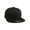 Black, variant on Cotton Twill Flat Bill 6 Panel Mid Profile Snapback Hat, Charcoal