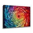 thumbnail image 2 of Colorful Abstract Art Spiral Shape Canvas Poster Bedroom Decor Sports Landscape Office Room Decor Gift,Frame-style,16x24inch(40x60cm), 2 of 8