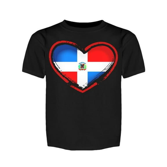 Heart Dominican Flag Tee Girl's -Image by Shutterstock