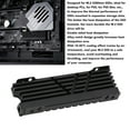 thumbnail image 5 of M.2 NVME 2280 SSD Heatsink Cooler for PS5, PS5 Slim, PC - Aluminum Alloy, CNC Anodized - Black, 5 of 9