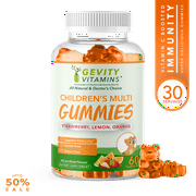 Children’s Multi Vitamin Gummies by Gevity Vitamins - Immunity Booster for Kids, Vitamins-A, C, D3, B12, Zinc - 60 Bear Gummies