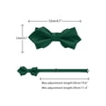 thumbnail image 2 of INSPIRAR CHIC Corbatas de Pajarita para Hombre con Puntos de Diamante, Corbatas Pre-atadas Sólidas para Bodas Formales, Verde Oscuro, 2 of 4